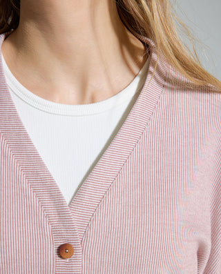 AIMER V-Neck Cardigan Long Sleeve Set