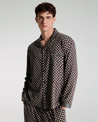AIMER MEN Patterned Lounge Pajama Set
