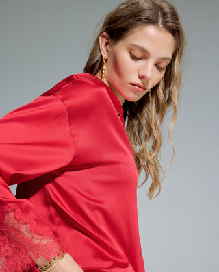 AIMER Collared Long Sleeve Pants Set