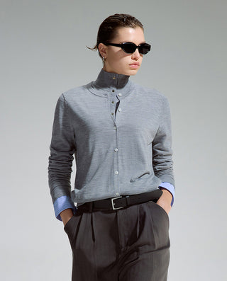AIMER Cardigan Long Sleeve Top