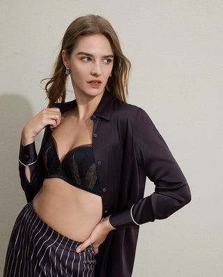 AIMER Silk Loungewear Set