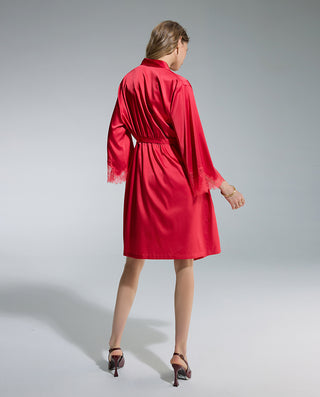 AIMER Short Silk Robe