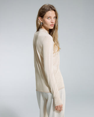 AIMER Mock Neck Long Sleeve Top