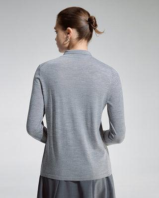 AIMER Half-Button Long Sleeve Top