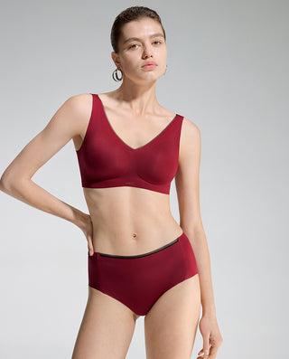 AIMER Wireless Vented Bra Mid-Rise Boyshorts Set