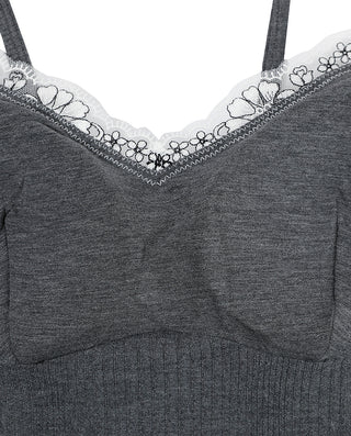 AIMER 3-Piece Cardigan Bra Tank Pants