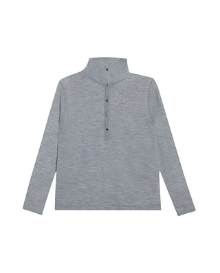 AIMER Half-Button Long Sleeve Top