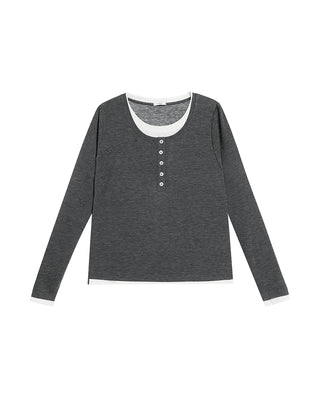 AIMER Cashmeren Long Sleeve Top