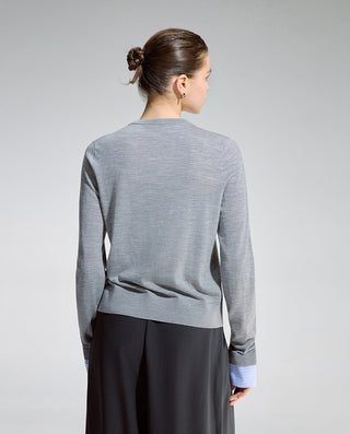 AIMER Cardigan Long Sleeve Top