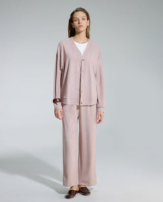 AIMER V-Neck Cardigan Long Sleeve Set
