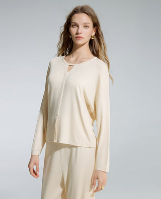 AIMER Crew Neck Pullover Long Sleeve Set