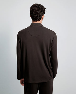 AIMER MEN Milk Velvet Collared Lounge Top