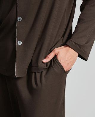 AIMER MEN Soft Comfort Collared Pajama Set