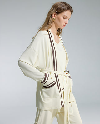 AIMER Long Sleeve Cardigan Tank Pants 3-Piece Set