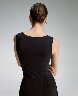 AIMER Wide Strap Crew Neck Bra Tank