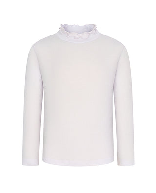 AIMER KIDS Milk High-Neck Base Top for Girls
