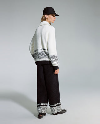 AIMER Collared Pullover Long Sleeve Pants Set
