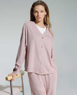 AIMER V-Neck Cardigan Long Sleeve Set