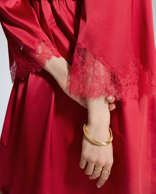 AIMER Short Silk Robe