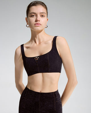 AIMER Suede Flexible Wire Lightly Lined Bra