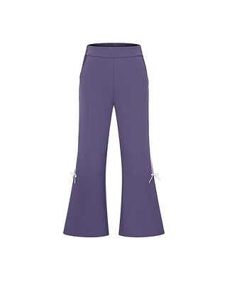 AIMER KIDS Early Autumn Bowknot Flared Pants for Girls