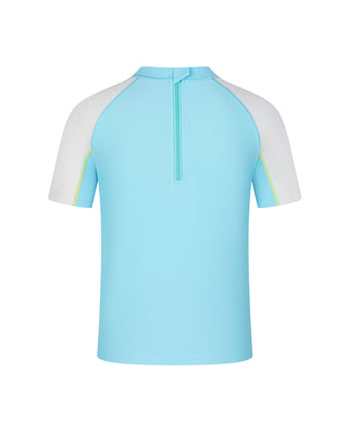AIMER KIDS Short-Sleeved Swimsuit Top For Boys
