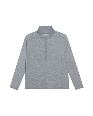 AIMER Half-Button Long Sleeve Top