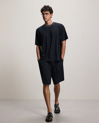 AIMER MEN Cool-Feeling Home Wear Short-Sleeved Suit
