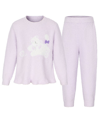 AIMER KIDS Fluffy Loungewear Set for Girls
