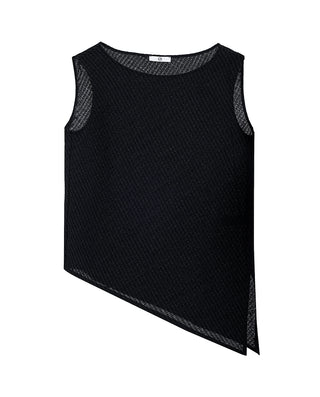 AIMER CHUANG Cotton Round Neck Sleeveless Top