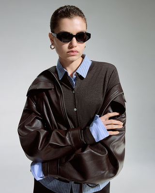 AIMER Cardigan Long Sleeve Top