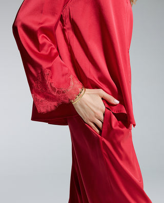 AIMER Collared Long Sleeve Pants Set