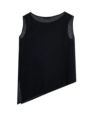 AIMER CHUANG Cotton Round Neck Sleeveless Top