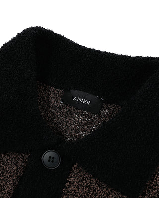 AIMER MEN Cozy Winter Collared Lounge Set