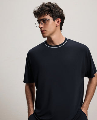 AIMER MEN Cool-Feeling Home Wear Short-Sleeved Suit