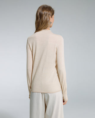 AIMER Mock Neck Long Sleeve Top