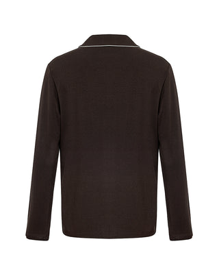 AIMER MEN Milk Velvet Collared Lounge Top