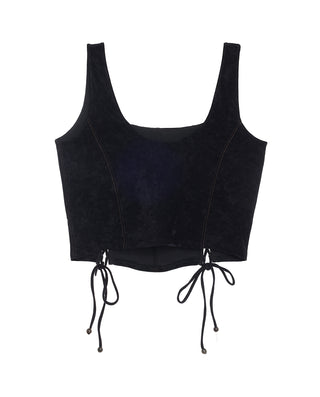 AIMER Suede Square Neck Soft Tank