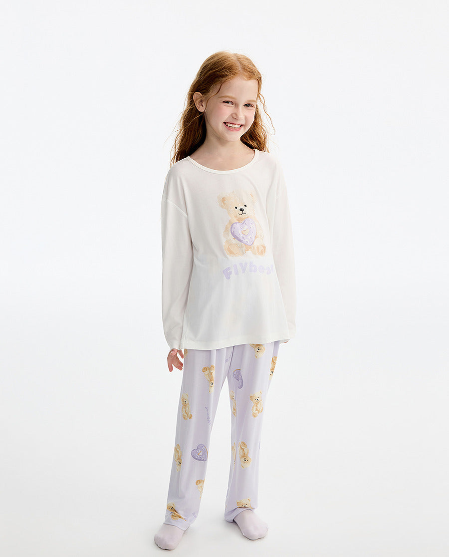 Aimer Kids 女童长袖家居服套装