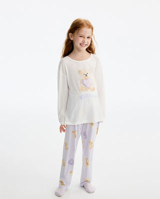 Aimer Kids Long-sleeved Homewear Set For Girls