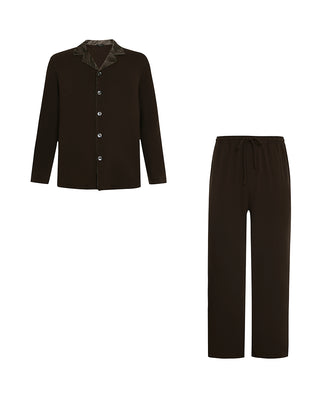 AIMER MEN Soft Comfort Collared Pajama Set