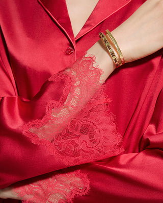 AIMER Collared Long Sleeve Pants Set