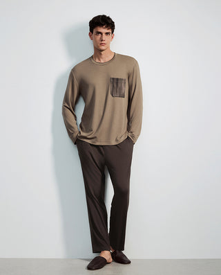 AIMER MEN Soft Comfort Long Sleeve Pajama Set