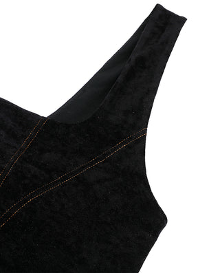 AIMER Suede Square Neck Soft Tank