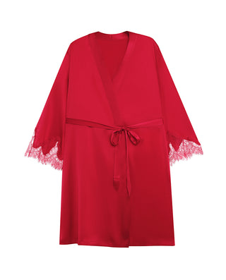 AIMER Short Silk Robe