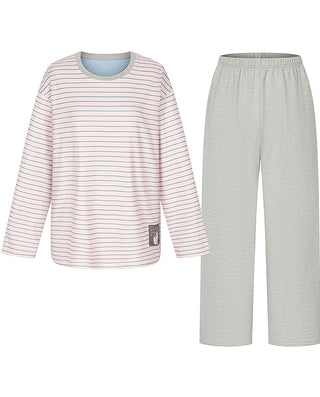 AIMER KIDS Family Look Stripe Loungewear Set