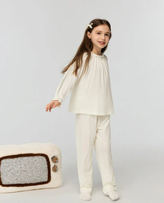 Aimer Kids Girls' Pullover Long-Sleeved Home Suit