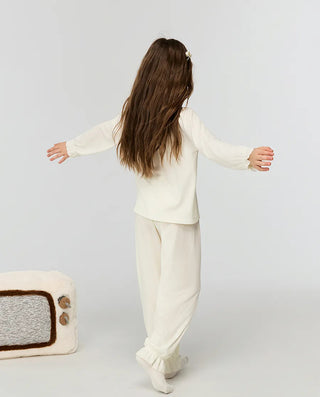 Aimer Kids Girls' Pullover Long-Sleeved Home Suit