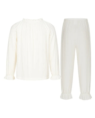 Aimer Kids Girls' Pullover Long-Sleeved Home Suit