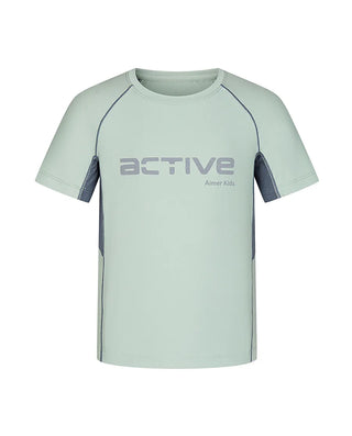 AIMER KIDS Light Stretch Short  Sleeve Top